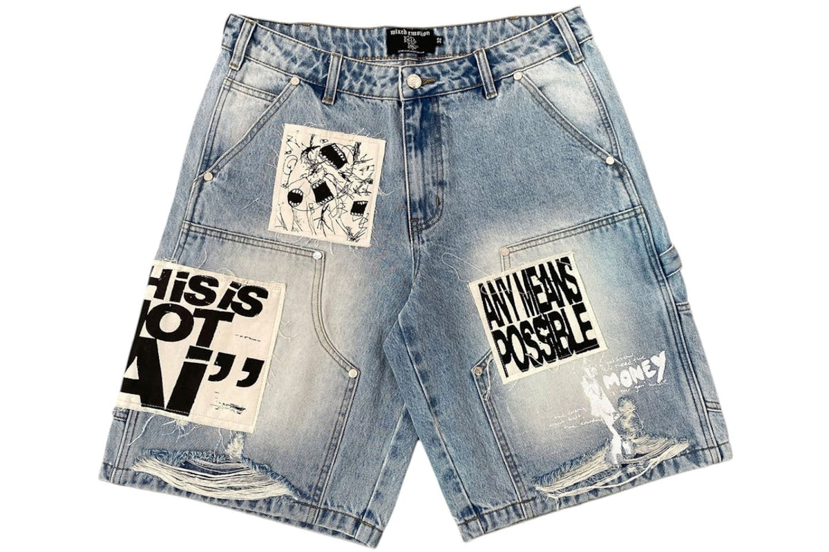 Mixed Emotions AI Denim Shorts