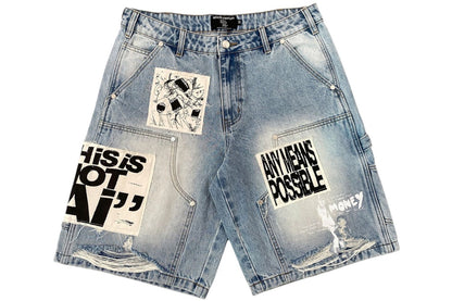 Mixed Emotions AI Denim Shorts