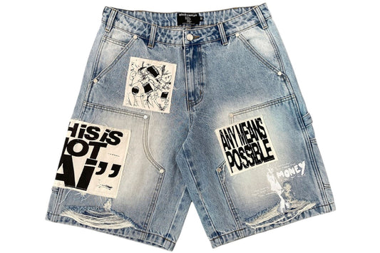 Mixed Emotions AI Denim Shorts