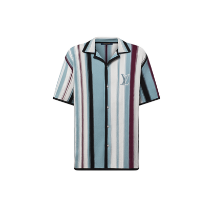 CAMISA LOUIS VUITTON Striped Crochet Short-Sleeved