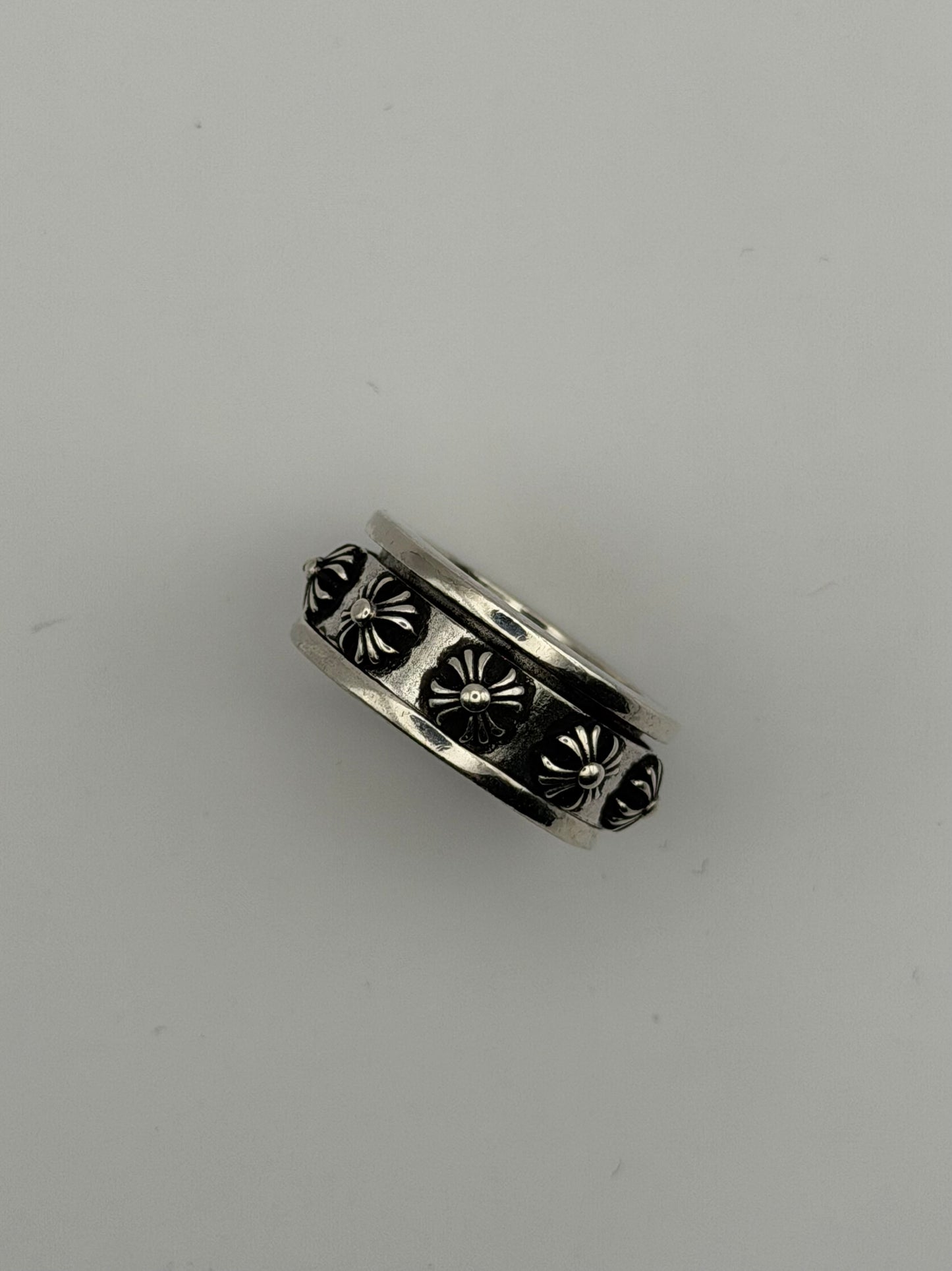 Chromehearts Spinner Cross Ring Plata 925
