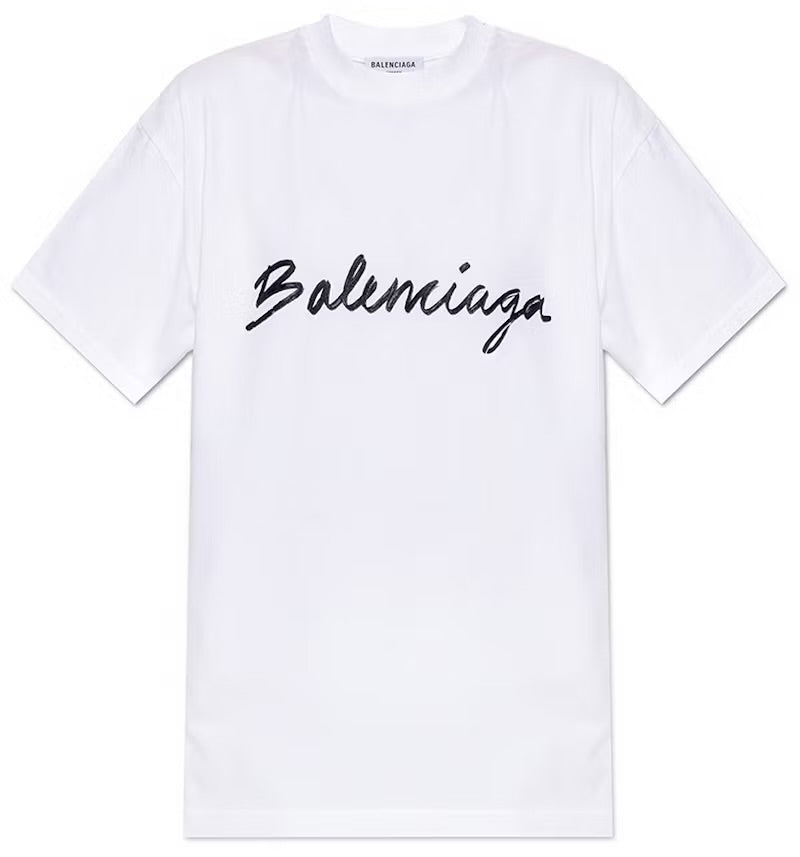 BALENCIAGA SCRIPT WHITE TEE