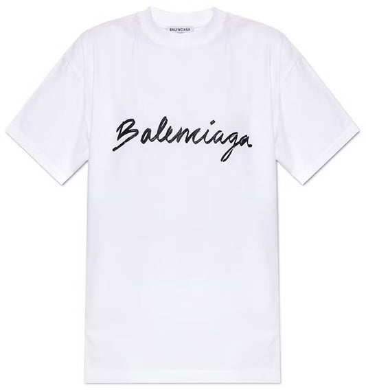 BALENCIAGA SCRIPT WHITE TEE