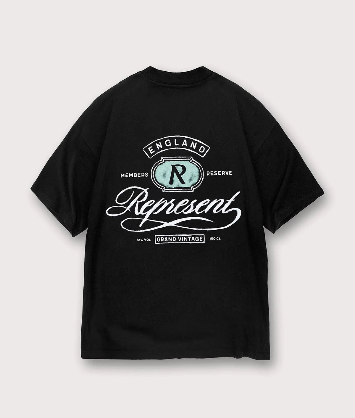REPRESENT Oversized Grand Vintage Hand Drawn BLACK T-Shirt