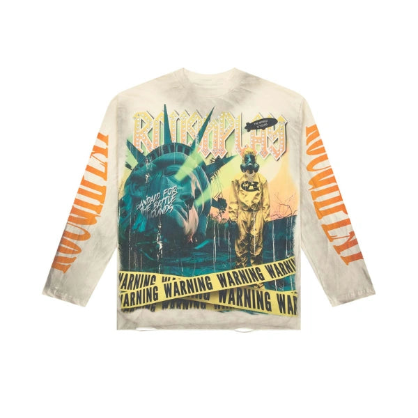 Rough Play Cream Warning Long Sleeve