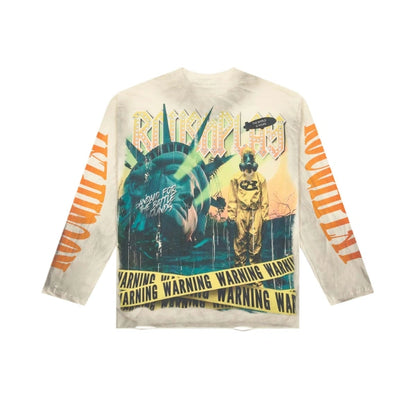 Rough Play Cream Warning Long Sleeve