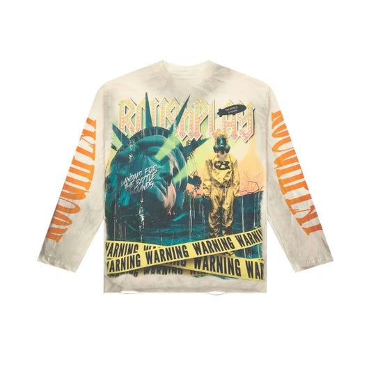Rough Play Cream Warning Long Sleeve