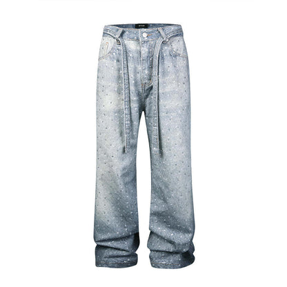 RHINESTONE PANT JEANS DENIM