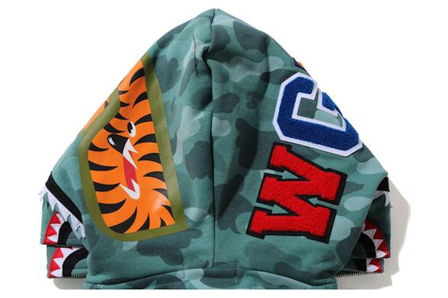 BAPE Color Camo Shark Wide Full Zip Double Hoodie