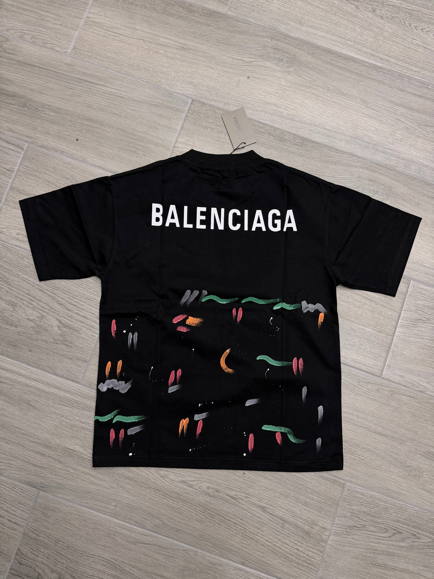 Balenciaga print color black Tshirt