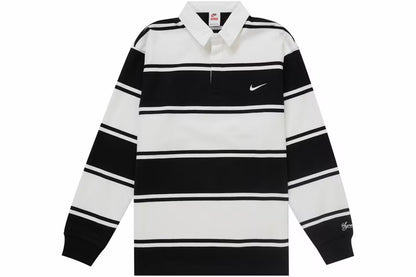 Nike X Supreme Raya stripe Rugby Black long sleeve