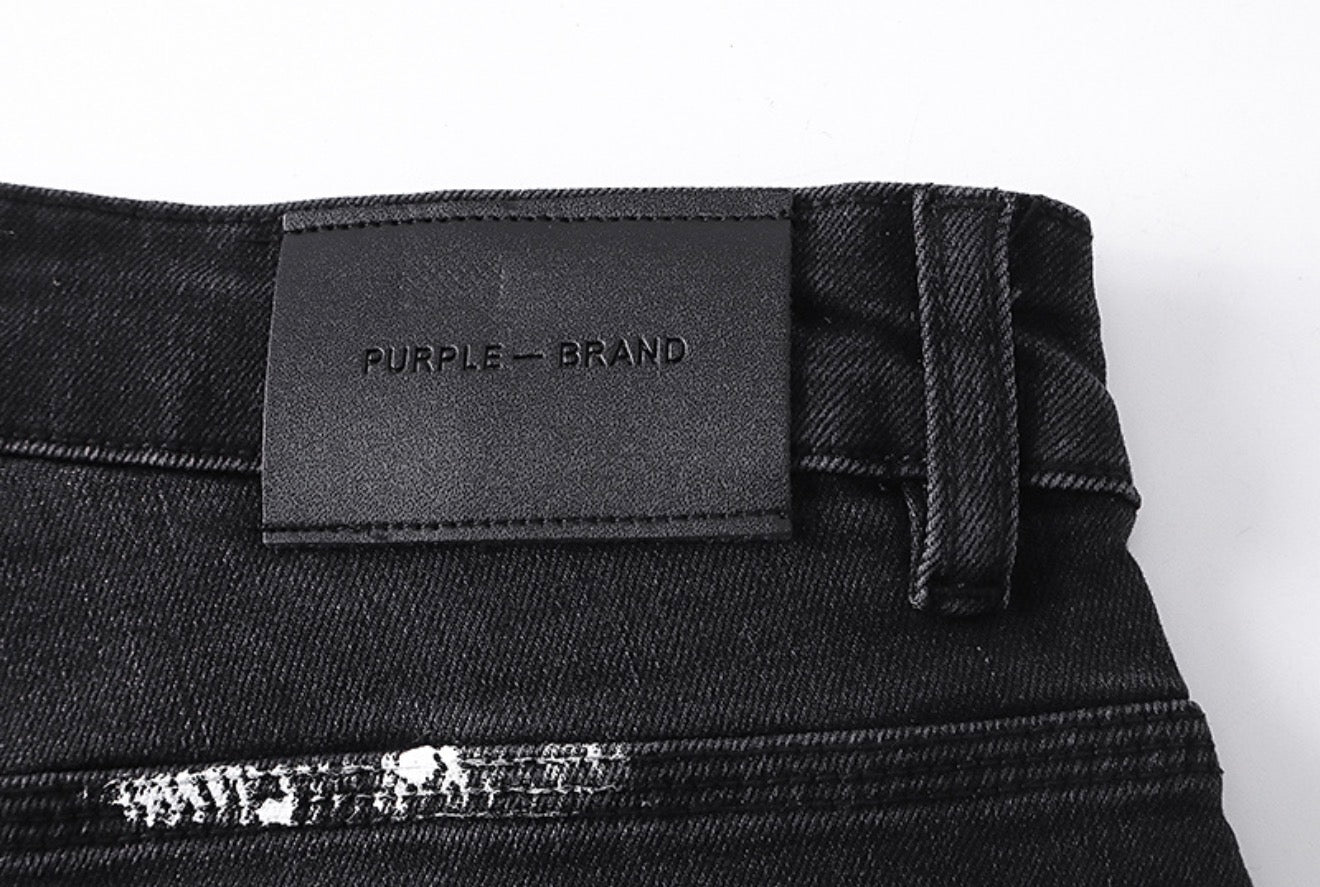 PURPLE SHORT BLACK PU505