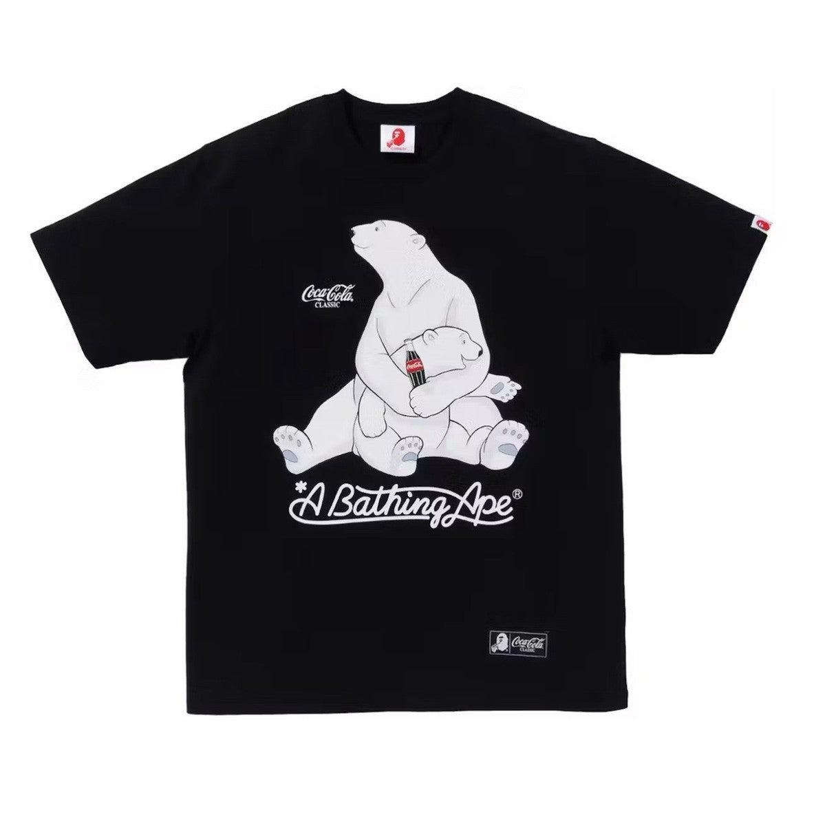 Bape x cocacola Polar bear black tee