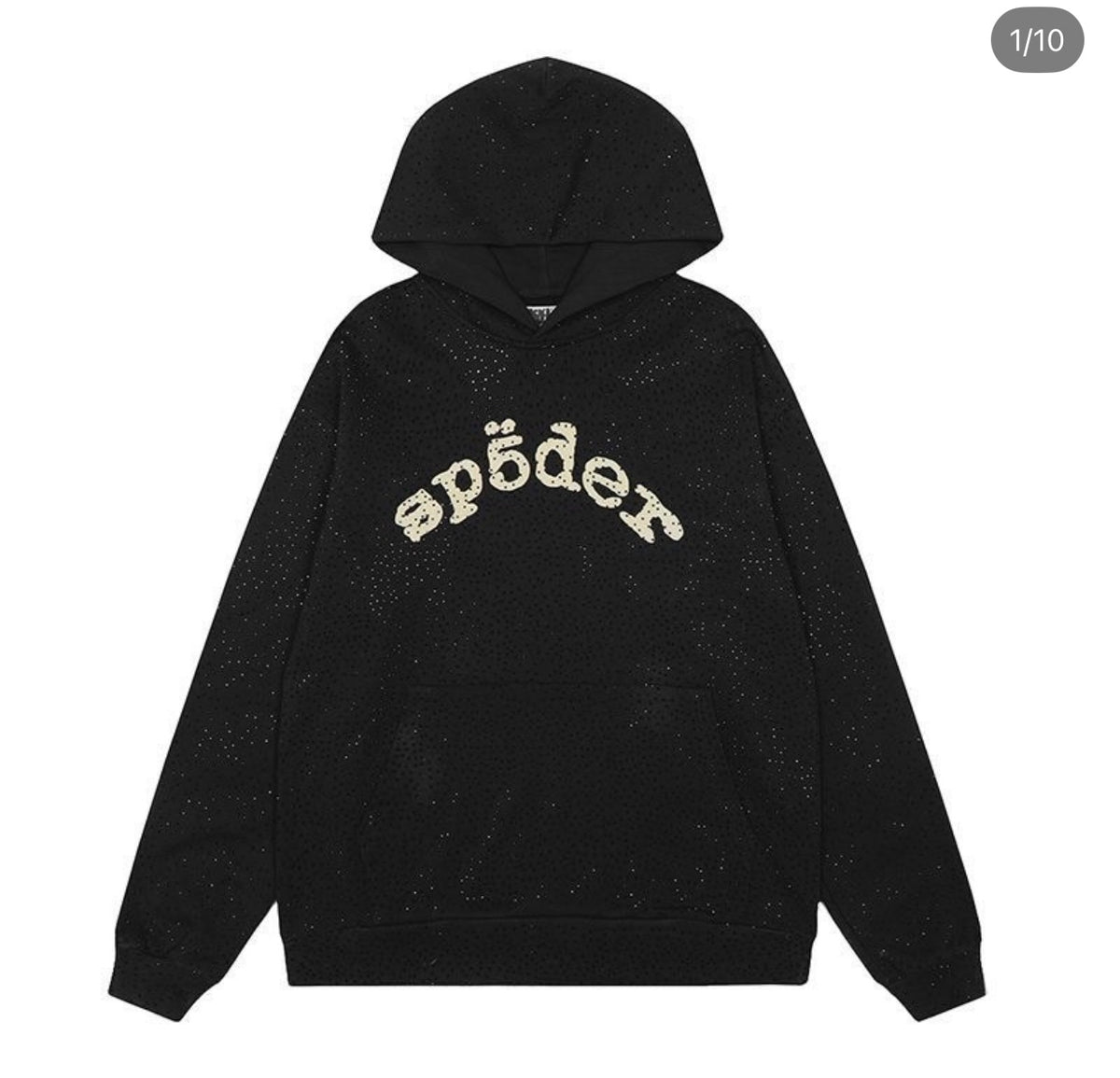 Spider VVS rhinestone Black Hoodie (LB)