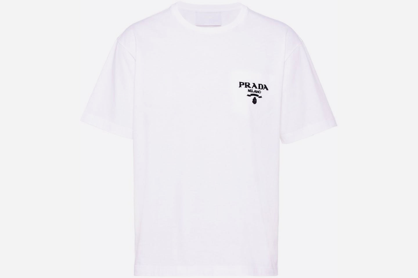 Prada Chenille logo white Tshirt