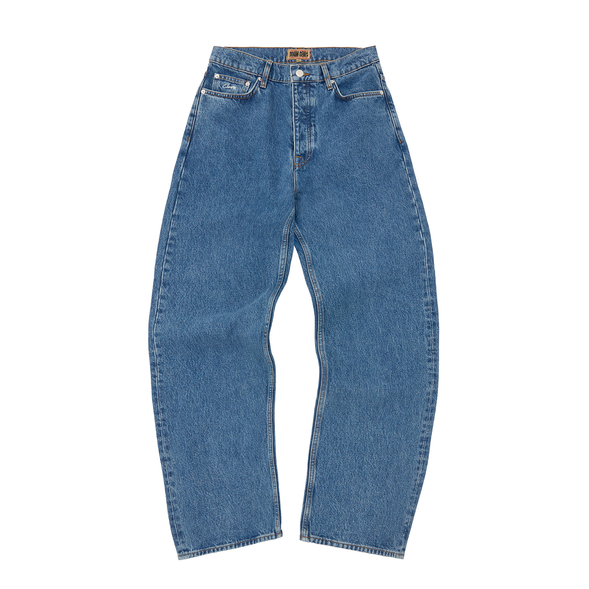 Corteiz DUAL STRIPE BAGGY JEANS [WASHED BLACK]