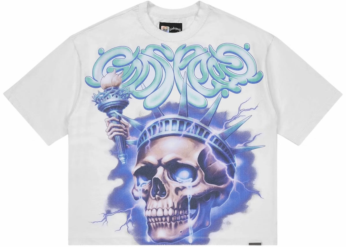 Godspeed Liberty Tears white tee