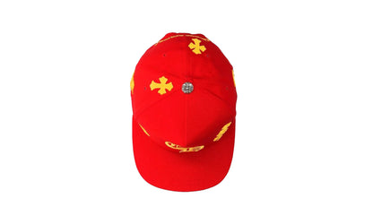 CHROME HEARTS CROSS PATCH BASEBALL CAP RED