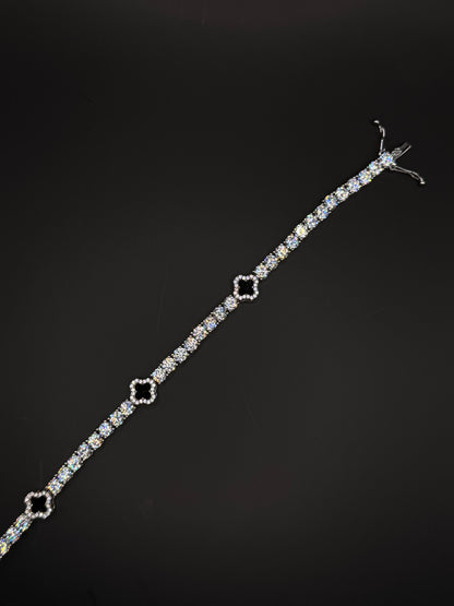 Four Leaf Clover Bracelet Silver