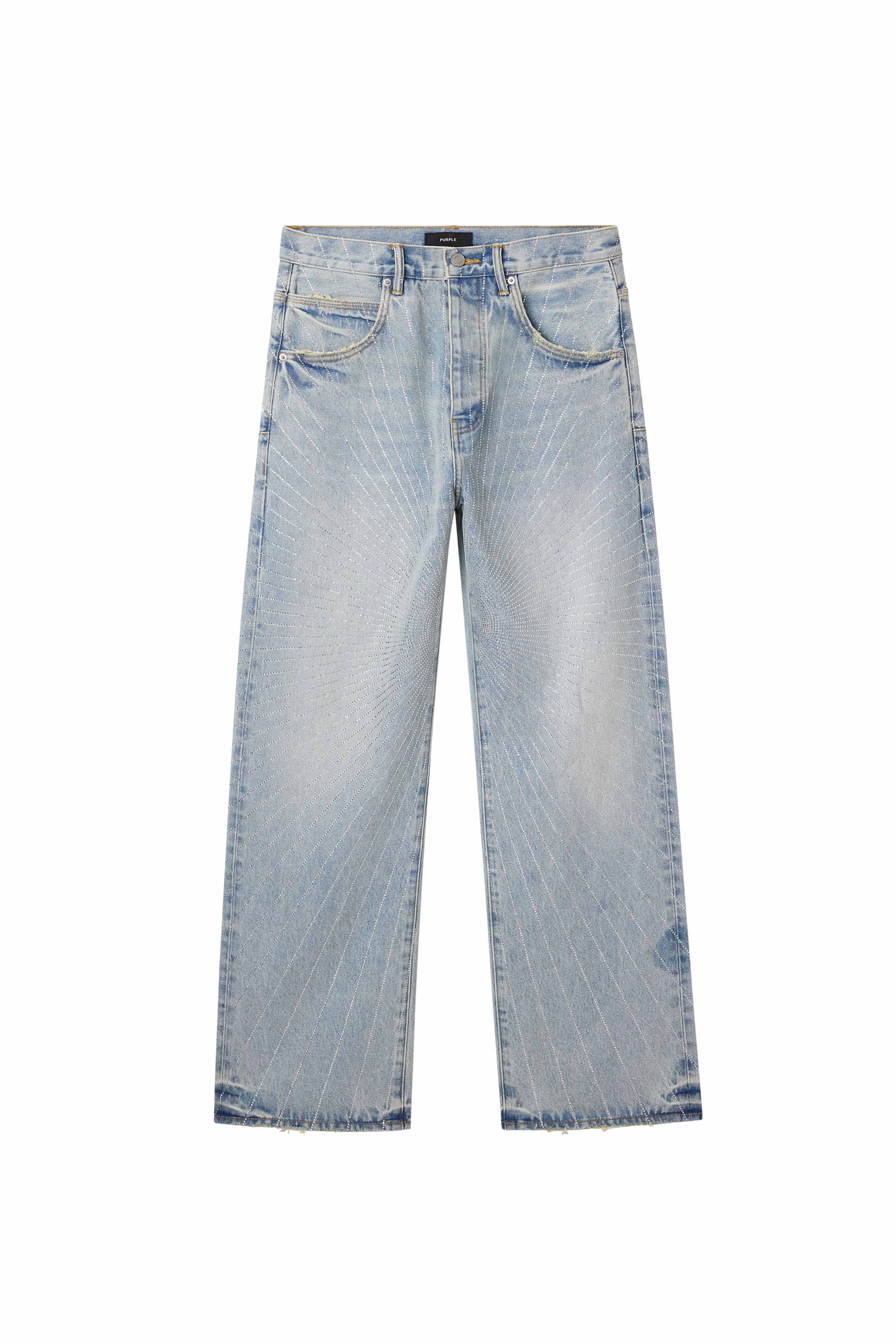 PURPLE CRYSTAL EMBELLISHED JEANS PU830