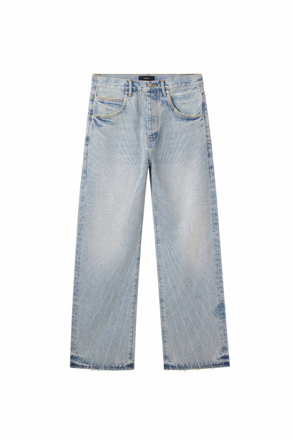 PURPLE CRYSTAL EMBELLISHED JEANS PU830