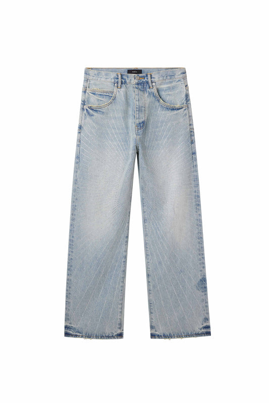 PURPLE CRYSTAL EMBELLISHED JEANS PU830