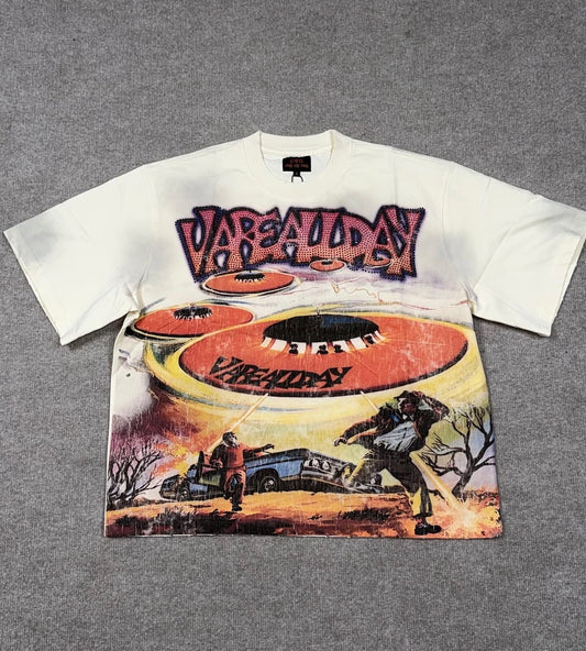 Vare All Day (911 ALIENS) Cream Tshirt