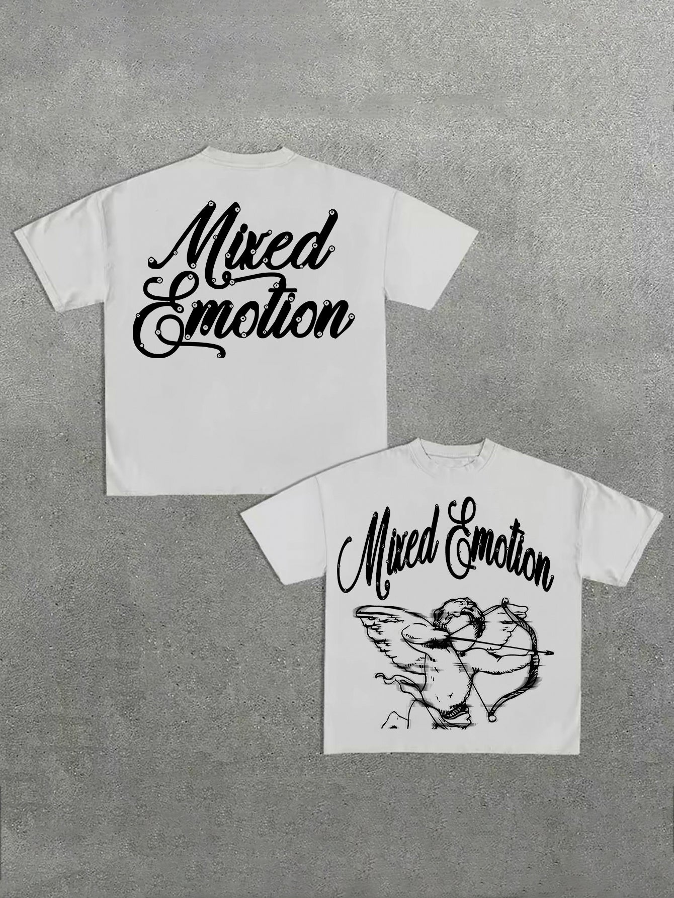 Mixed Emotions Cropped Angel Diamond Tee White