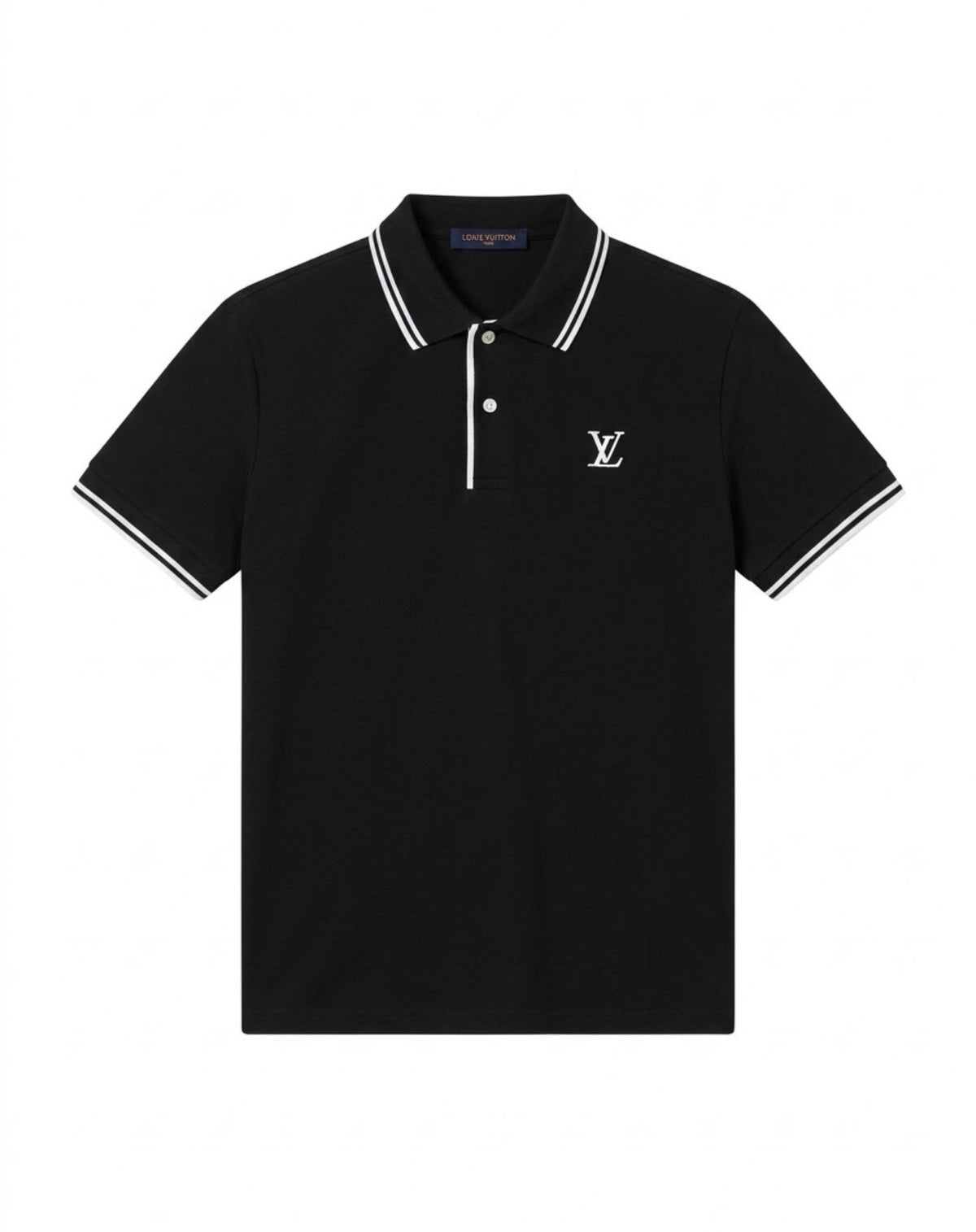LOUIS VUITTON TIPO POLO NEGRA/BLANCO