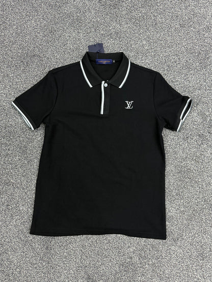 LOUIS VUITTON TIPO POLO NEGRA/BLANCO