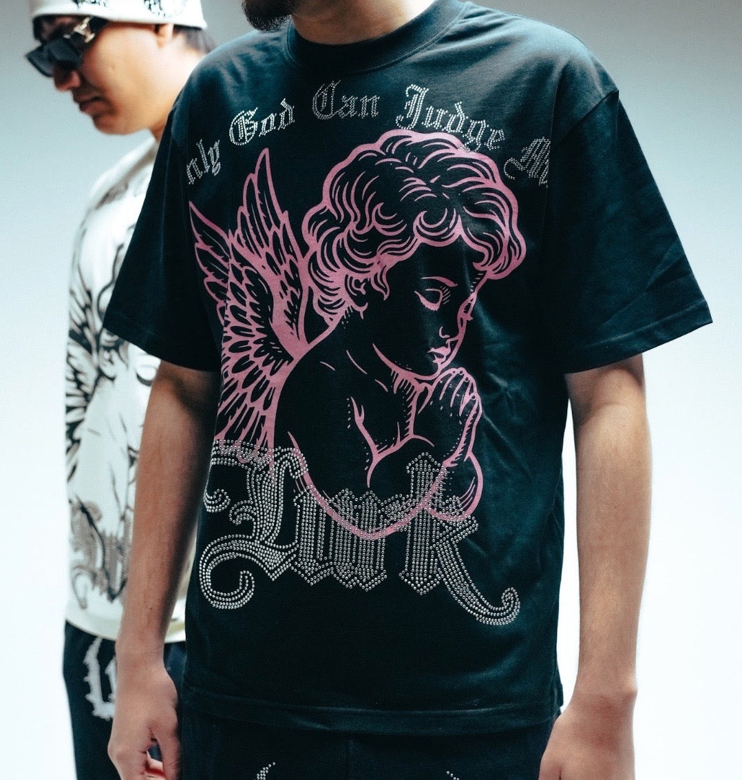 LURK BRAND “LURK PRAYING ANGEL BLACK VERSION BOXY FIT