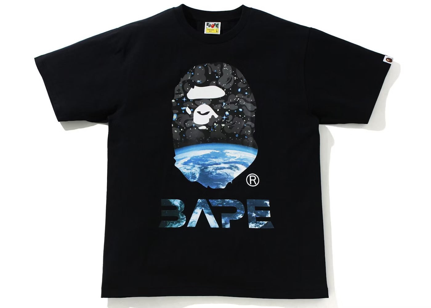 Bape big face space black tee