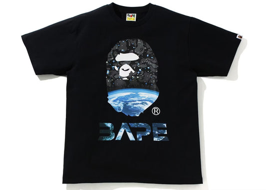 Bape big face space black tee