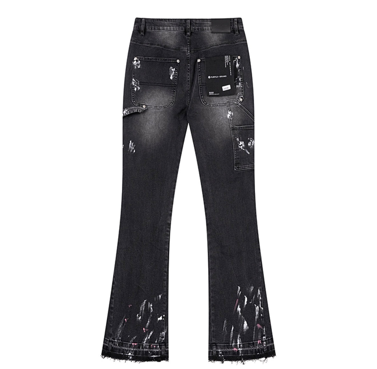 Purple Jeans Black Flared Pu6039