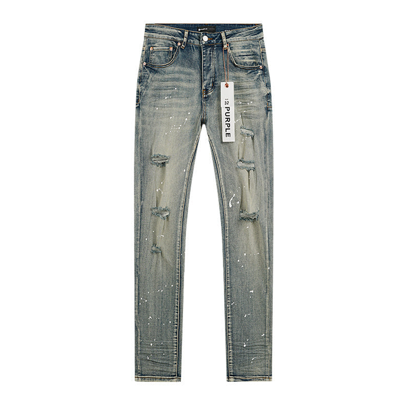 PURPLE Vintage Dirty Indigo Blowout Jeans PU141