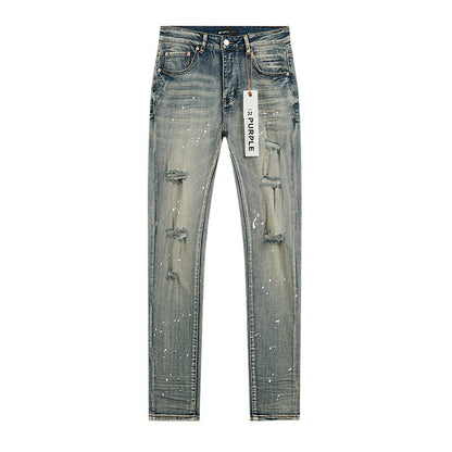 PURPLE Vintage Dirty Indigo Blowout Jeans PU141