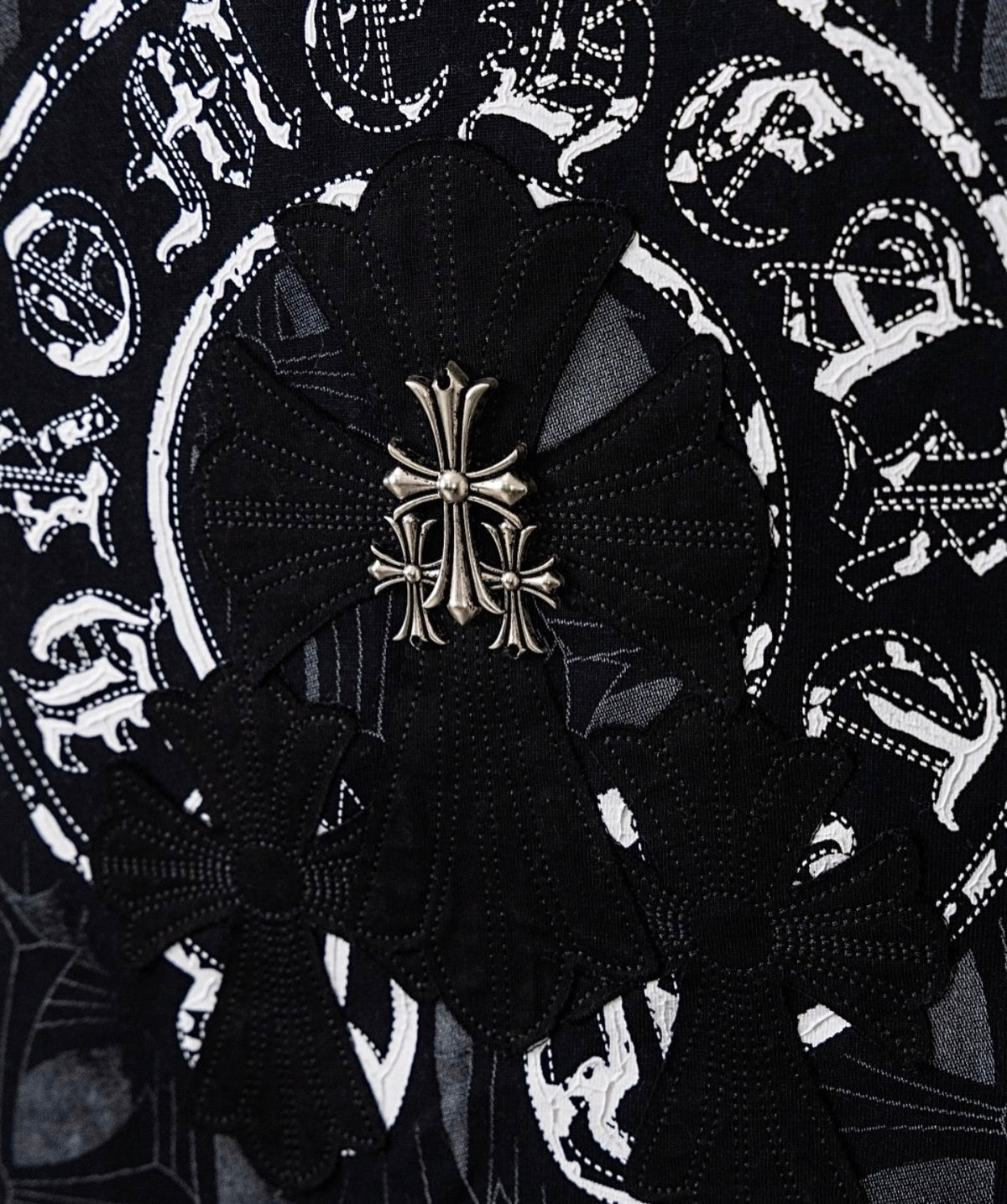 Chromehearts cross Black Tshirt