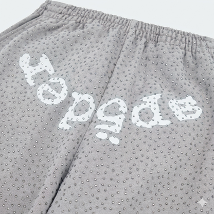 SWEATPANT SPIDER VVS RHINESTONE HEATHER GREY
