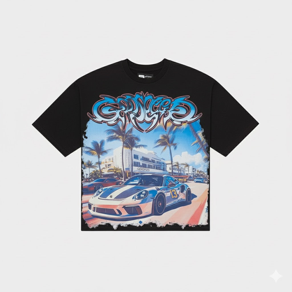 GODSPEED CAR MEET MIAMI T-SHIRT BLACK