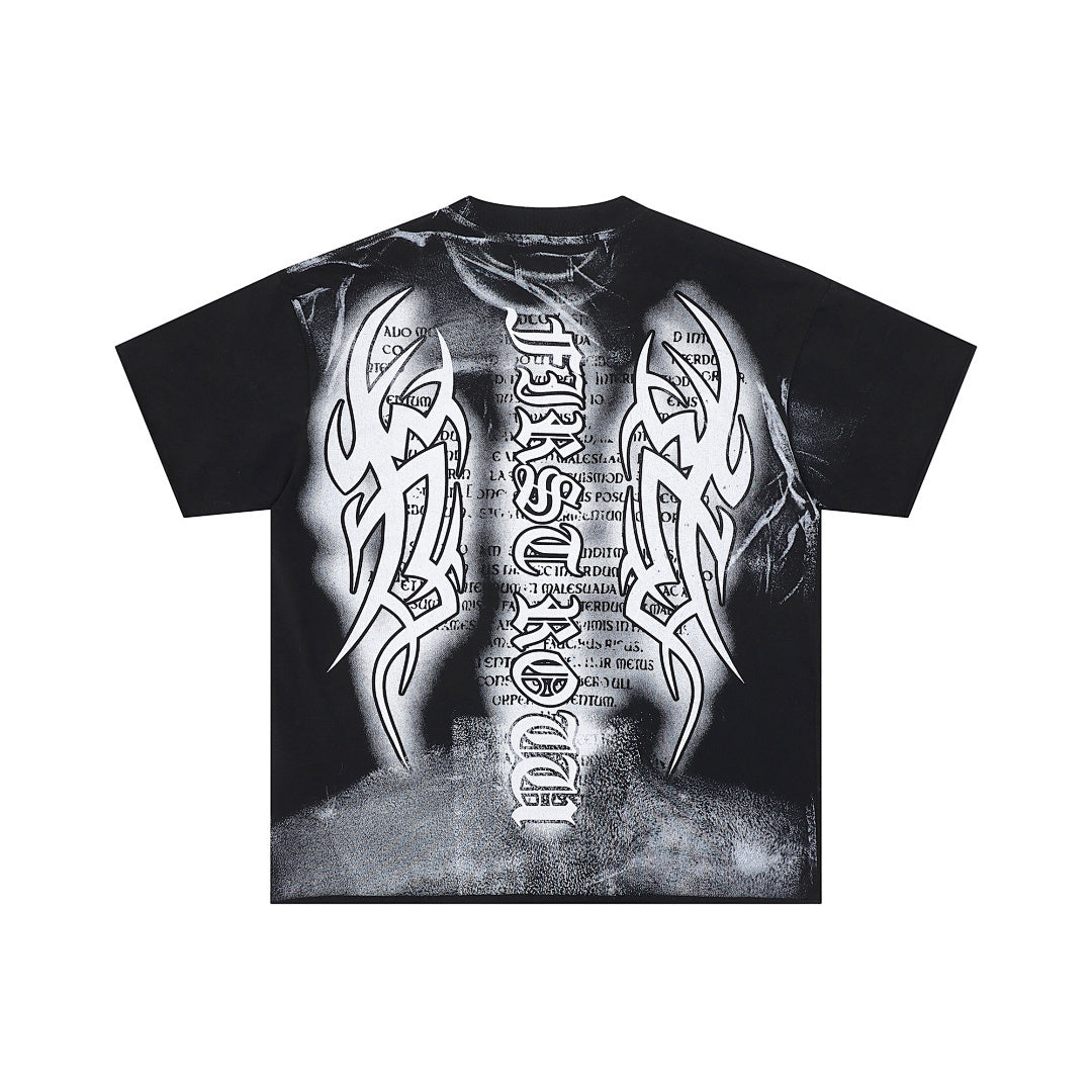 First row wings black Tshirt