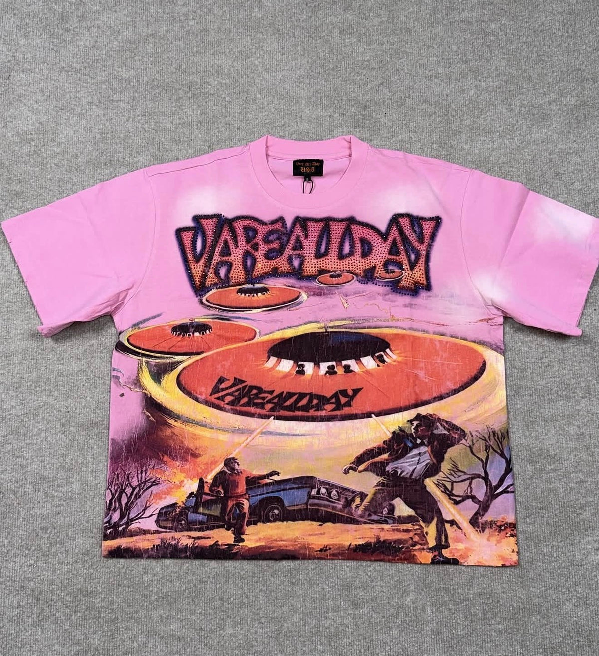 Rare All Day (911 ALIENS) Pink Tshirt