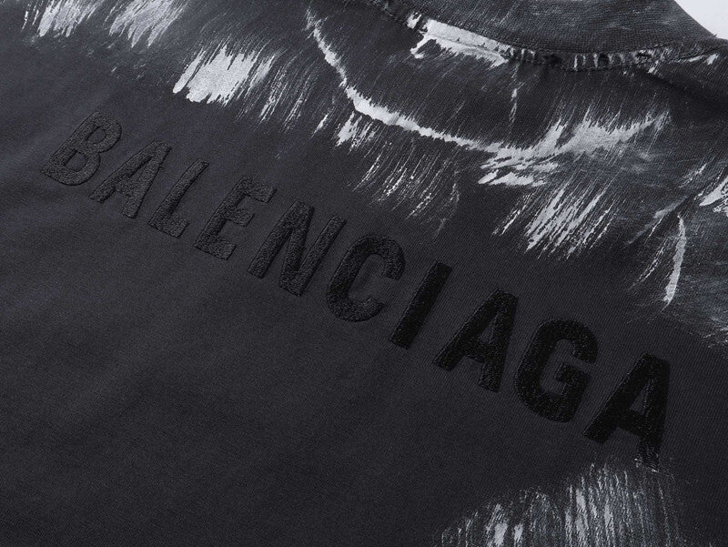 BALENCIAGA DISTRESSED GRAPHIC TEE