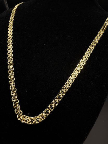Tejido Bizantino Chain Oro laminado 14k (017)