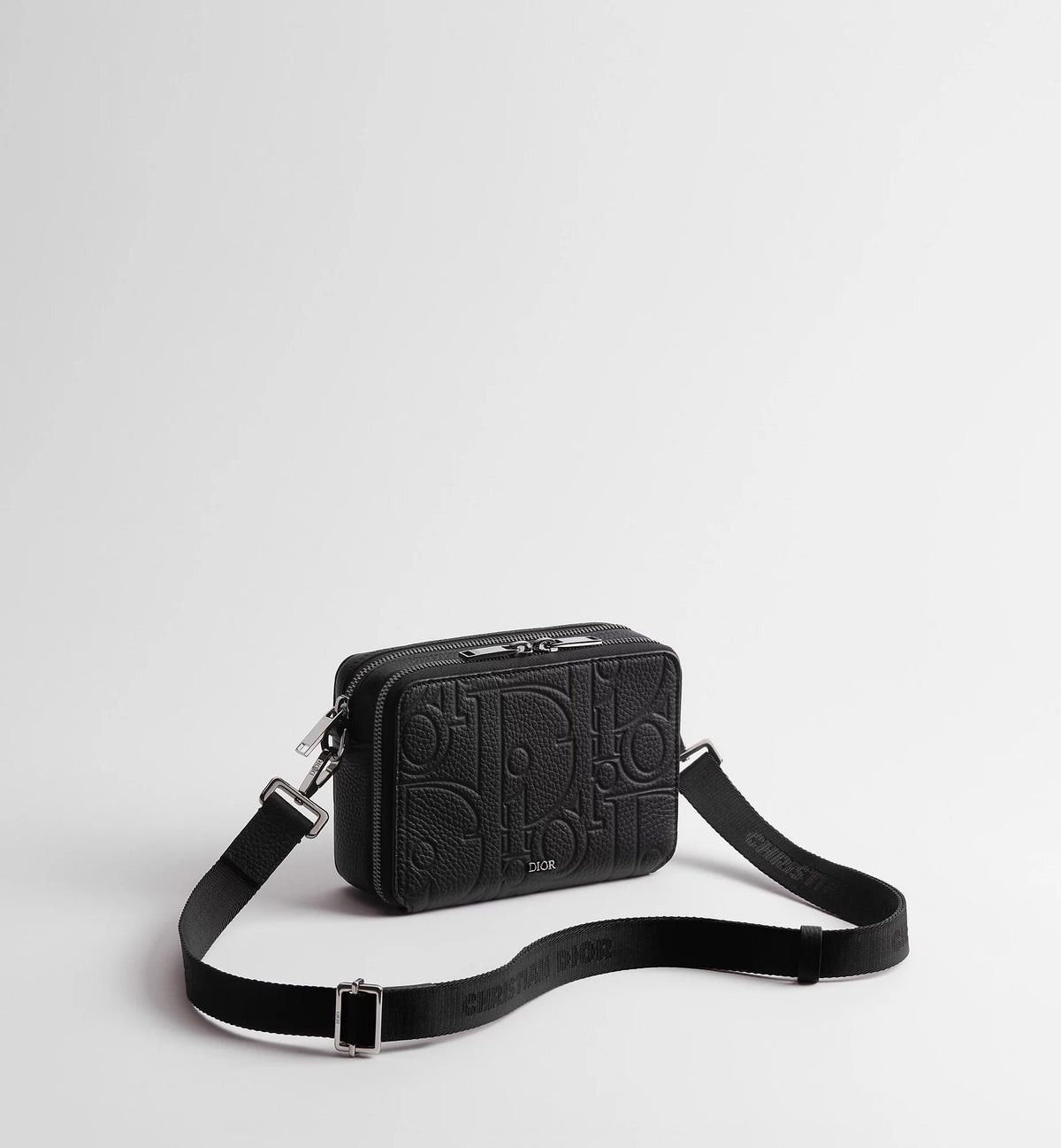 Dior Zipped Pouch with Strap black
