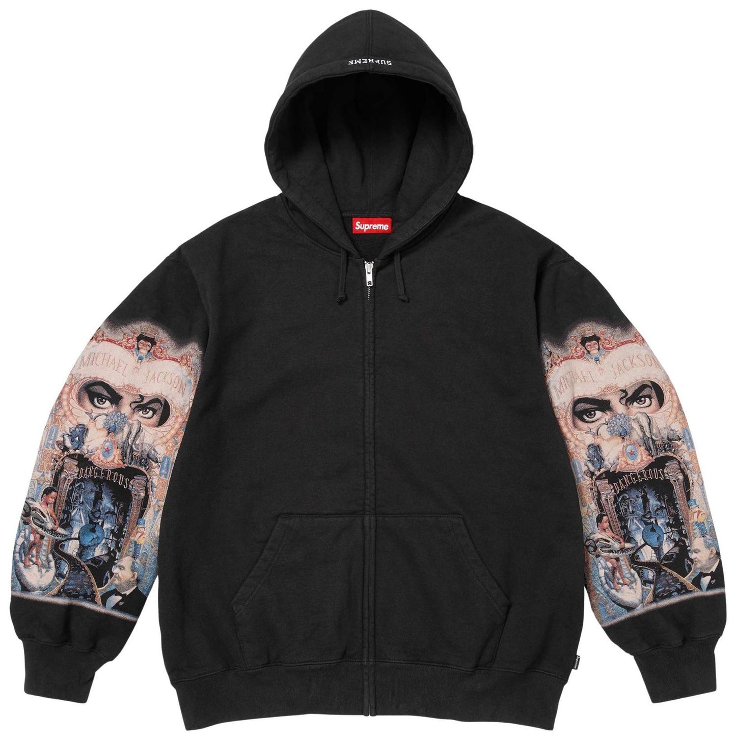 Supreme Michael Jackson Dangerous Zip Up Hooded Sweatshirt 'Black'
