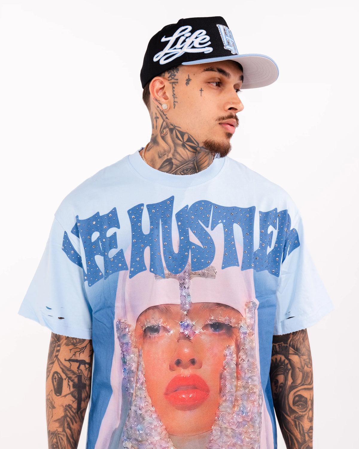 LIFE HUSTLER CRYSTAL TEARS BLUE