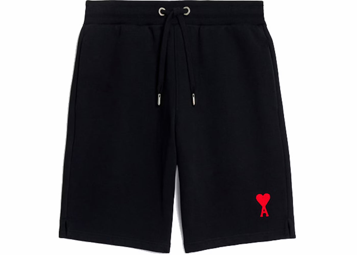Ami Paris Tonal ADC Shorts Black/Red