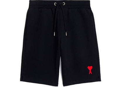 Ami Paris Tonal ADC Shorts Black/Red