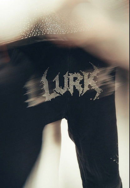 LURK BRAND Rhinestone Paint Splatter Baggy Jogger
