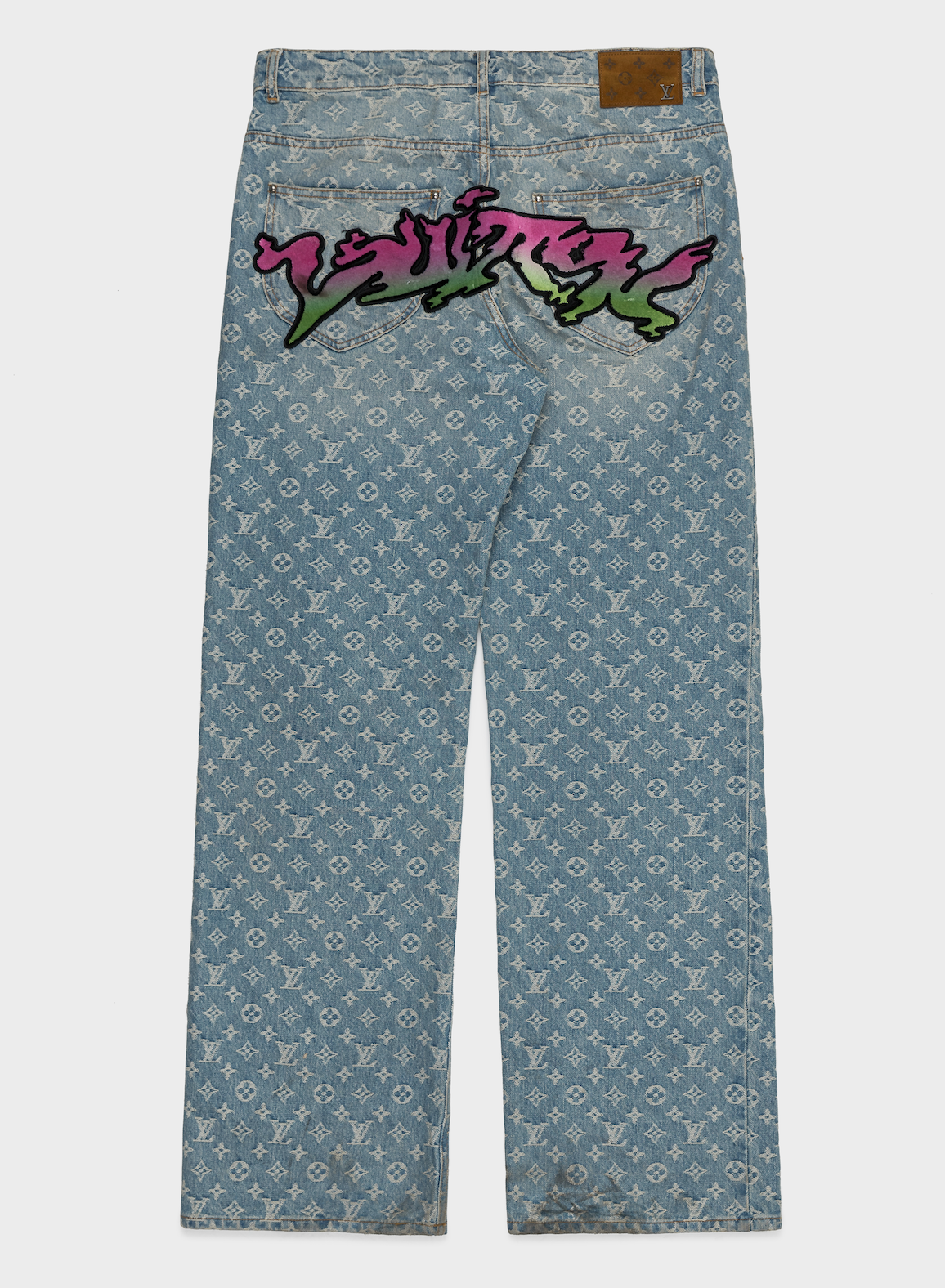 LOUIS VUITTON Graffiti Monogram Jeans